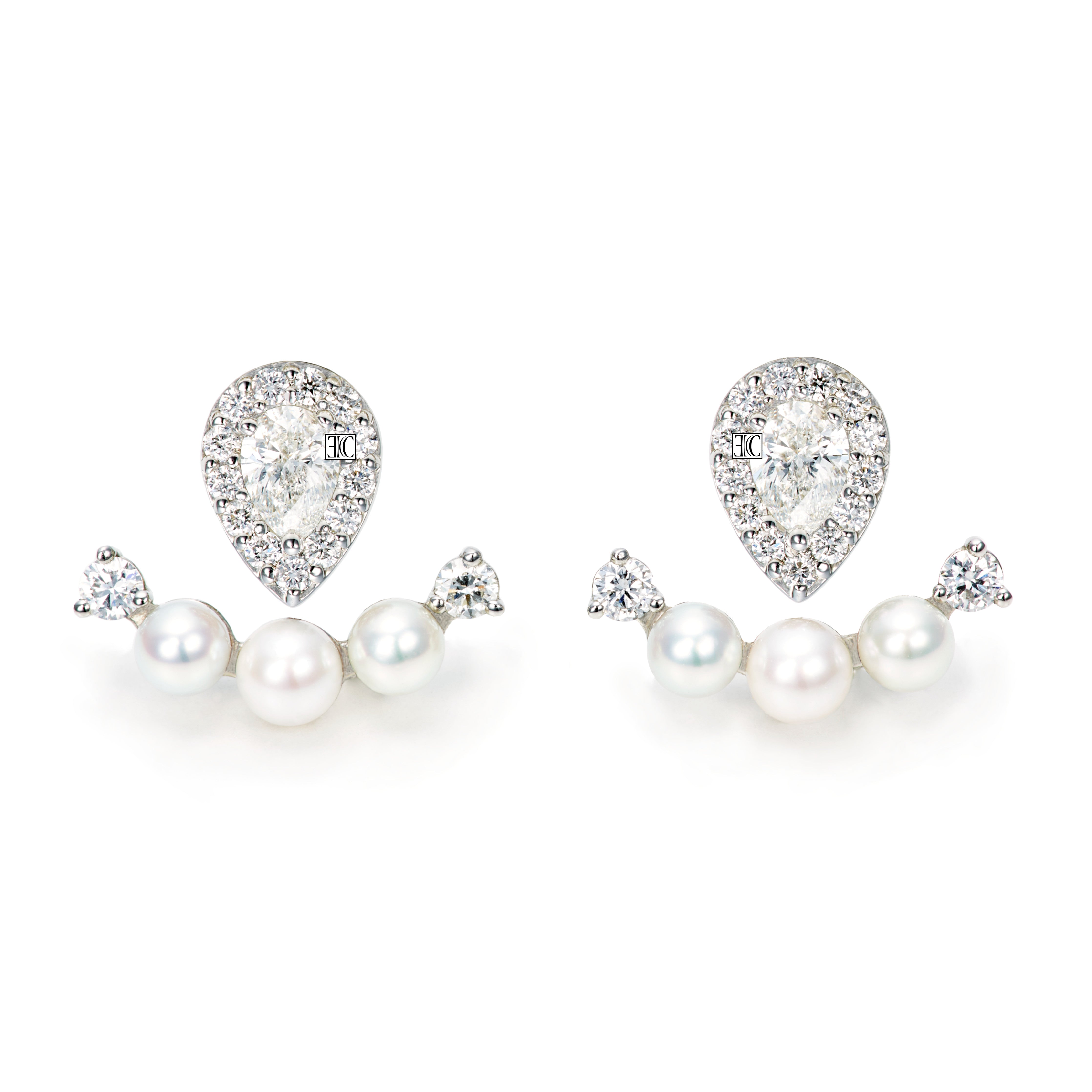 イリーシージュエリー Ery,C Jewelry erycjewelry eryc イリーシー ダイヤモンド  記念日ジュエリー ラウンド ブリリアントカット 誕生日プレゼント ラウンドシェイプ ペアシェイプ ダイヤモンド プラチナ 金 18K 1ct 1カラット ご褒美ジュエリー ハイジュエリー クリスマスプレゼント 天然 あこや 真珠 ハロスタイル スタッド 2ウェイ ツーウェイ ピアスジャケット 取り外せる 着せ替え 出来る ピアス high jewelry gold jewelry diamond 宝石 財産 アート 投資 art round brilliant cut platinum pear shape AKOYA pearl halo style 2WAY earring jacket earrings