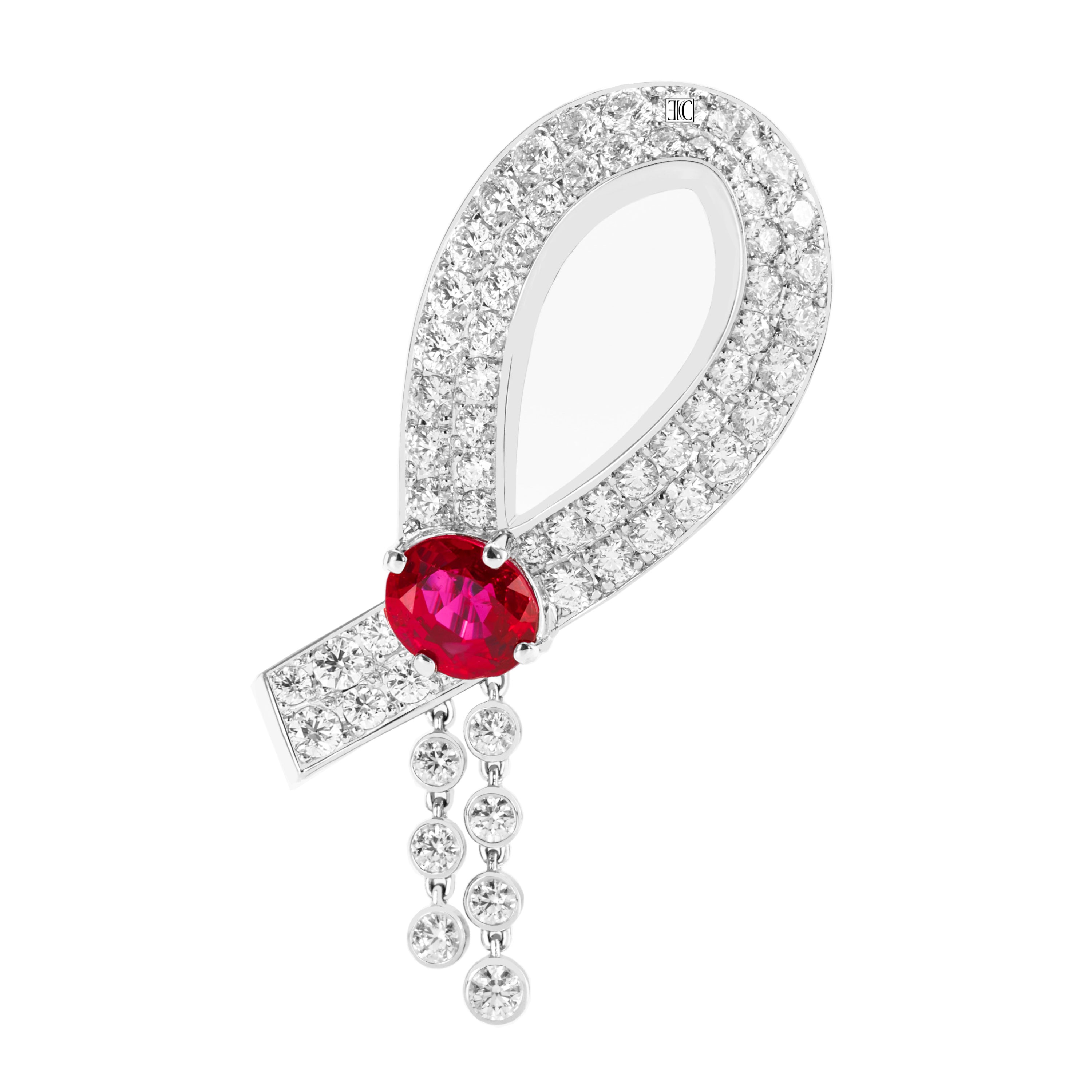 イリーシージュエリー Ery,C Jewelry カナダマークのダイヤモンド  GIA ブローチ ビルマ産 ミャンマー産 ルビーのブローチ 非加熱 無処理 天然石 brooch burma myanmar ruby 2カラット 2ct bow リボン ルビー リボン パヴェ 彫留 オーバルカット 赤い宝石 一点もの eryc jewelry  イリーシー  ダイヤモンドのブローチ  記念日ジュエリー トリプルエクセレント ハートアンドキューピット ラウンド ブリリアントカット 誕生日プレゼント ラウンドシェイプ  金 18K 24K 3ct 3カラット ご褒美ジュエリー  ハイジュエリー  ジュエリーコーデ  クリスマスプレゼント high jewelry rings goldjewelry diamond  VVS VS 宝石 財産 アート 投資 diamond art 3EX H&C hearts and allows CanadaMark  F+ VVS VS round brilliant cut