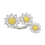 Ery,c Jewelry イリーシージュエリー 花車 ガーベラ リング イエローダイヤモンド　リング  指輪　フラワージュエリー eryc jewelry 　イリーシー　ファンシーイエローダイヤモンド　カラーダイヤモンド ファンシービビットイエロー　ハイジュエリー　gerbera flower　yellowdiamond　high jewelry yellow diamond fancy vivid yellow diamond canary diamond VVS VS between finger ring ビトウィーン フィンガー リング　アート 投資　 art 3ct　3カラット　黄色 花 天然石 マーキスカット ダイヤモンド marquise cut shape ラウンドブリリアントカット round brilliant イエロー 黄色　記念日ジュエリー　誕生日プレゼント　ご褒美ジュエリー　クリスマスプレゼント　ジュエリーコーディネート