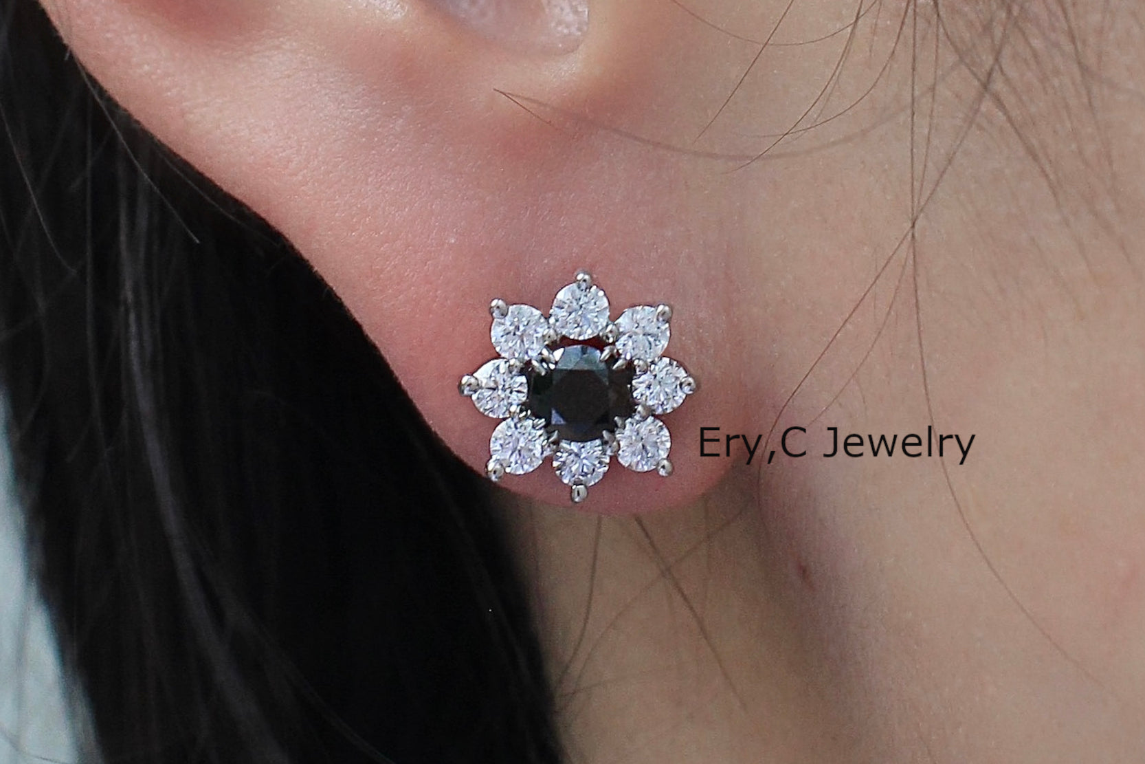 イリーシージュエリー　erycjewelry Ery,C Jewelry　ハイジュエリー　ブラックダイヤモンド　ピアス　ダイヤモンド　イエローサファイア　ルビー　ブルーサファイア　ピンクサファイア　ツァボライト　アクアマリン　取り巻き　2way ２ウェイ